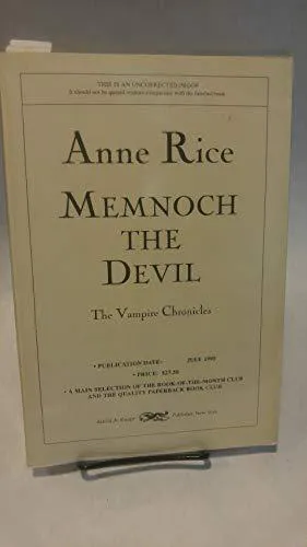 Anne Rice: Memnoch the Devil (1995, Alfred A. Knopf)