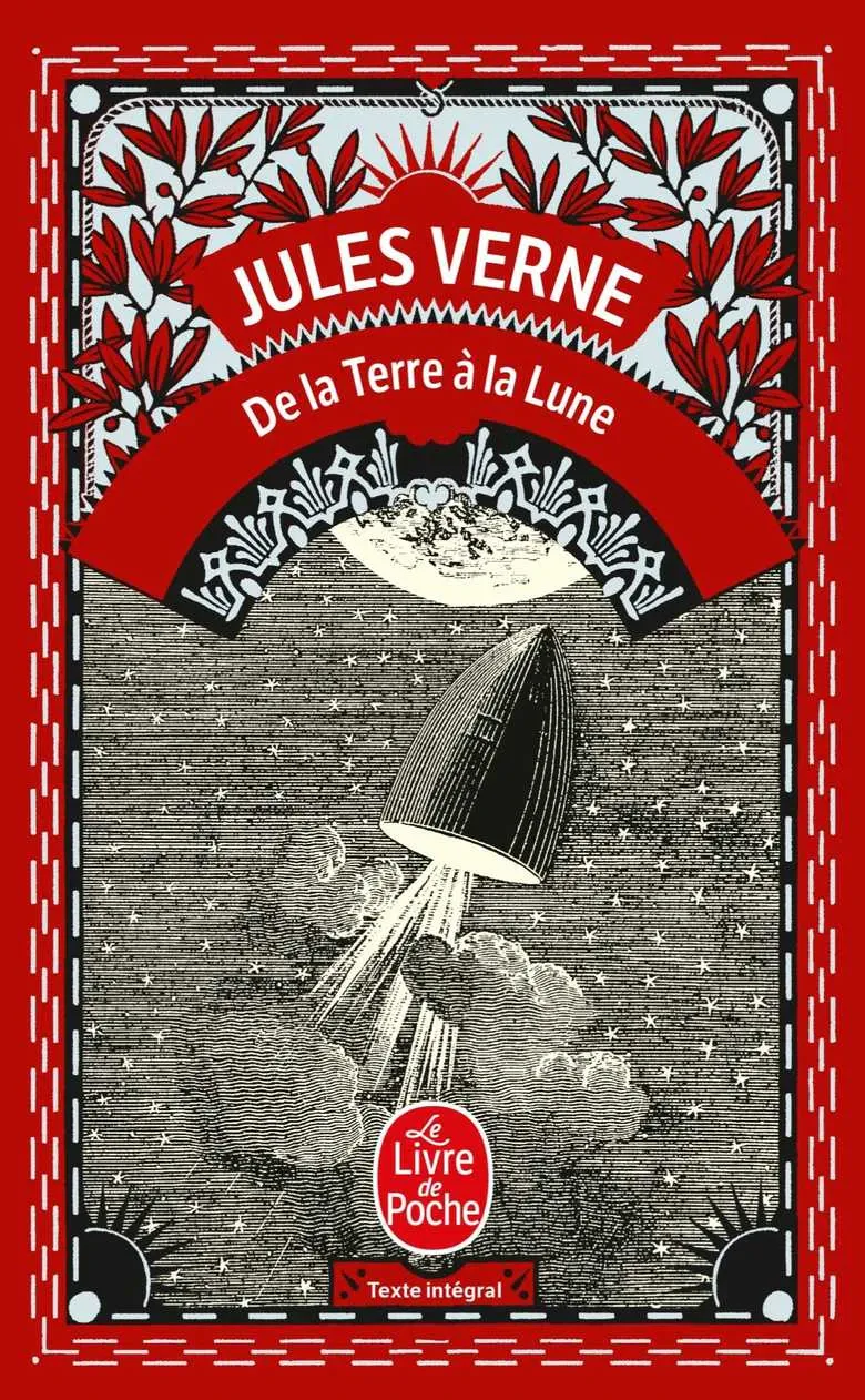 Jules Verne: De la terre à la lune (French language, 1976, Librairie générale française)