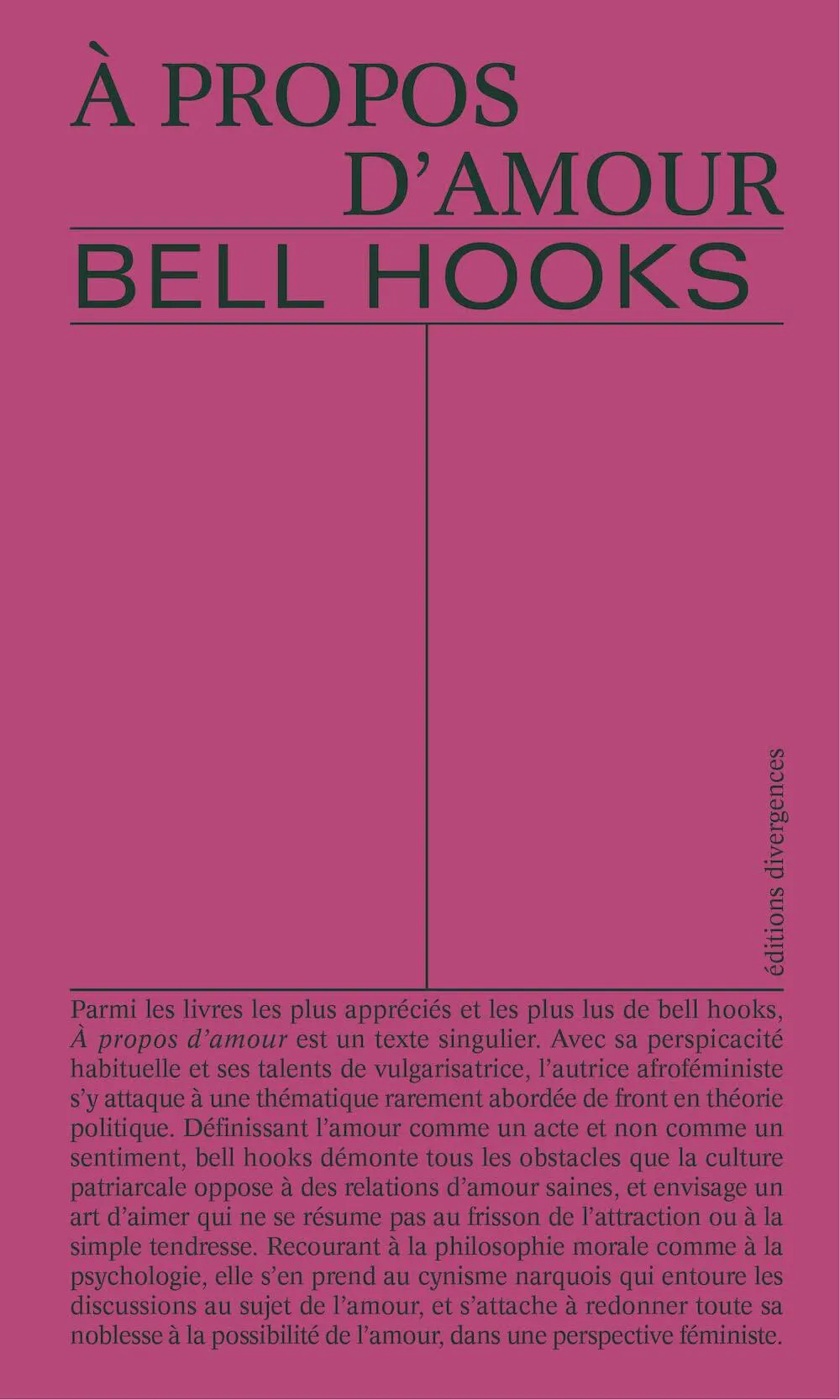 bell hooks: À propos d'amour (French language, 2022, Divergences)