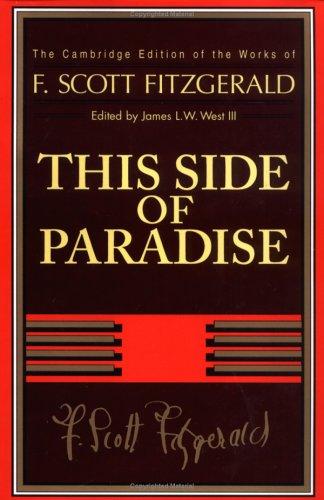 Francis Scott Fitzgerald: This side of paradise (Hardcover, 1995, Cambridge University Press)