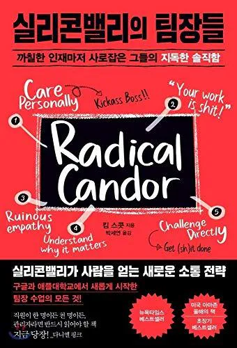 Kim Scott: Sillik'onbaelli ŭi t'imjangdŭl : kkach'irhan injaemajŏ sarojap ŭn kŭdŭl ŭi chidokhan solchikham (Korean language)