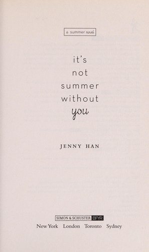 Jenny Han: It's not summer without you (2010, Simon & Schuster Books for Young Readers)