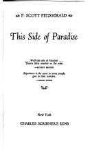 Francis Scott Fitzgerald: THIS SIDE OF PARADISE (Paperback, Scribner Paper Fiction)