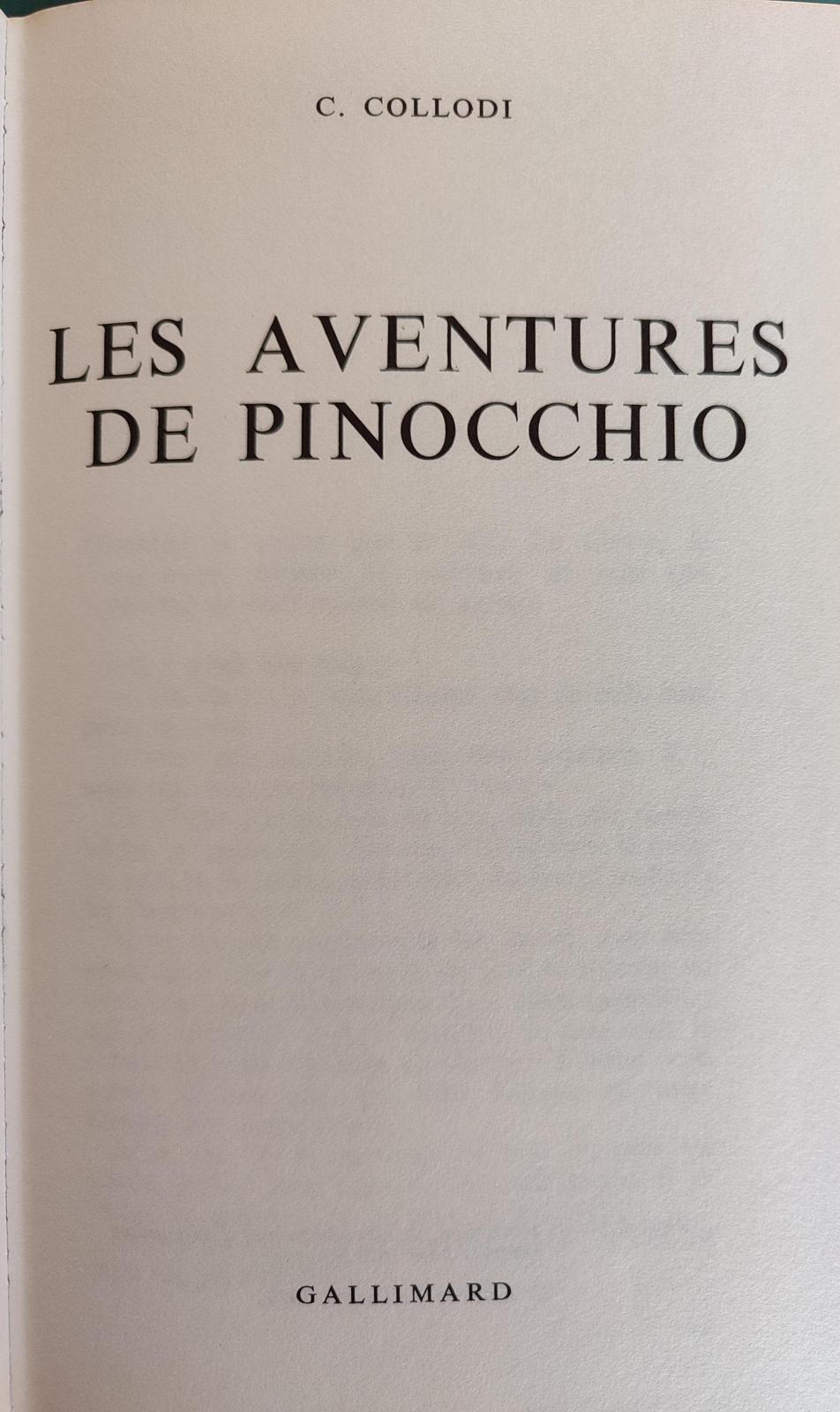 Carlo Collodi: Pinocchio (French language, 1979, Éditions Gallimard)