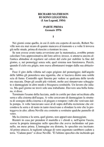 Richard Matheson: Io sono leggenda (Italian language, 2005, Fanucci Editore)